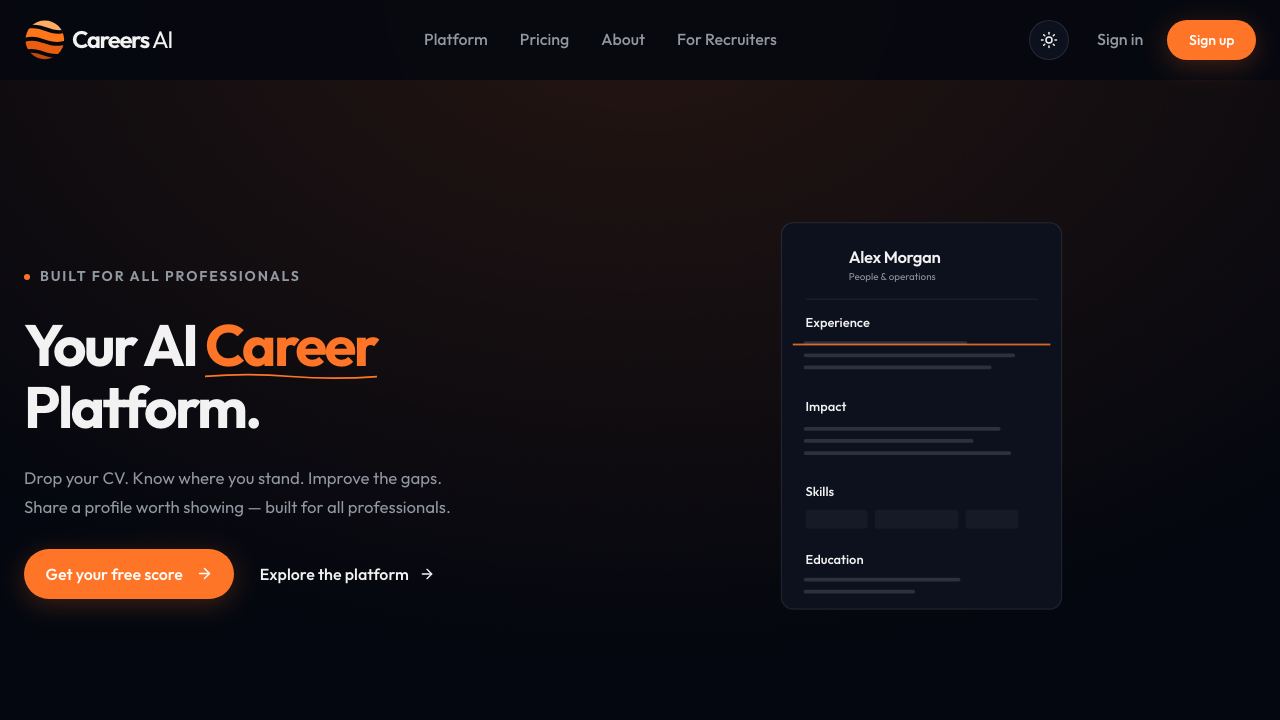 Careers.ai 网站截图