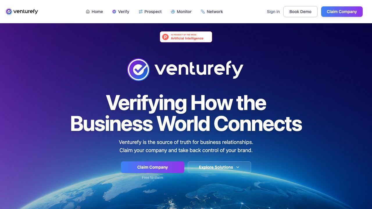 Venturefy 网站截图