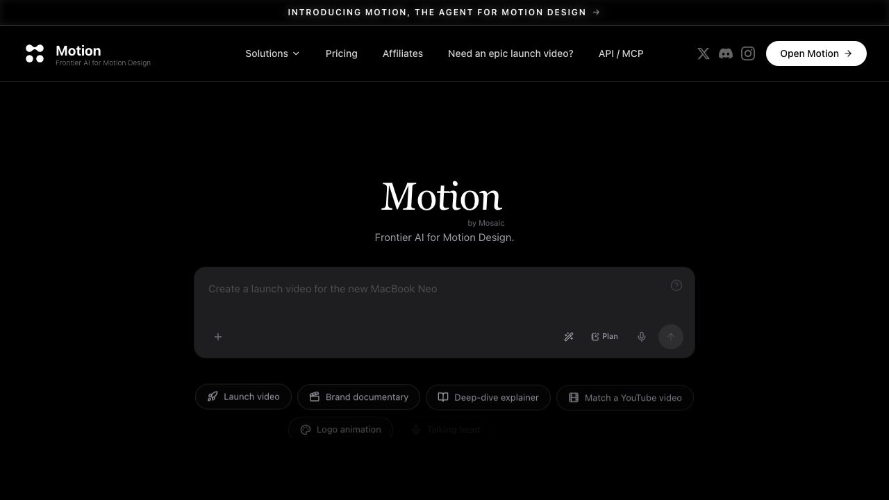 Motion website screenshot