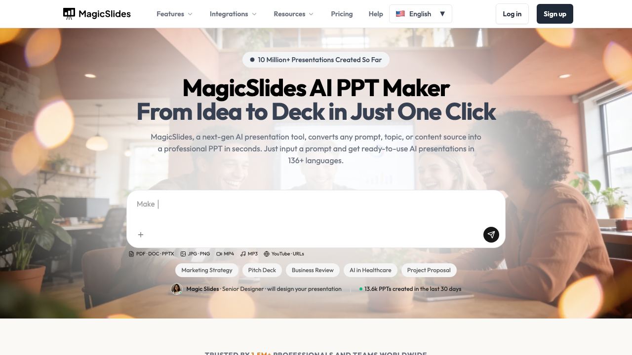 MagicSlides website screenshot