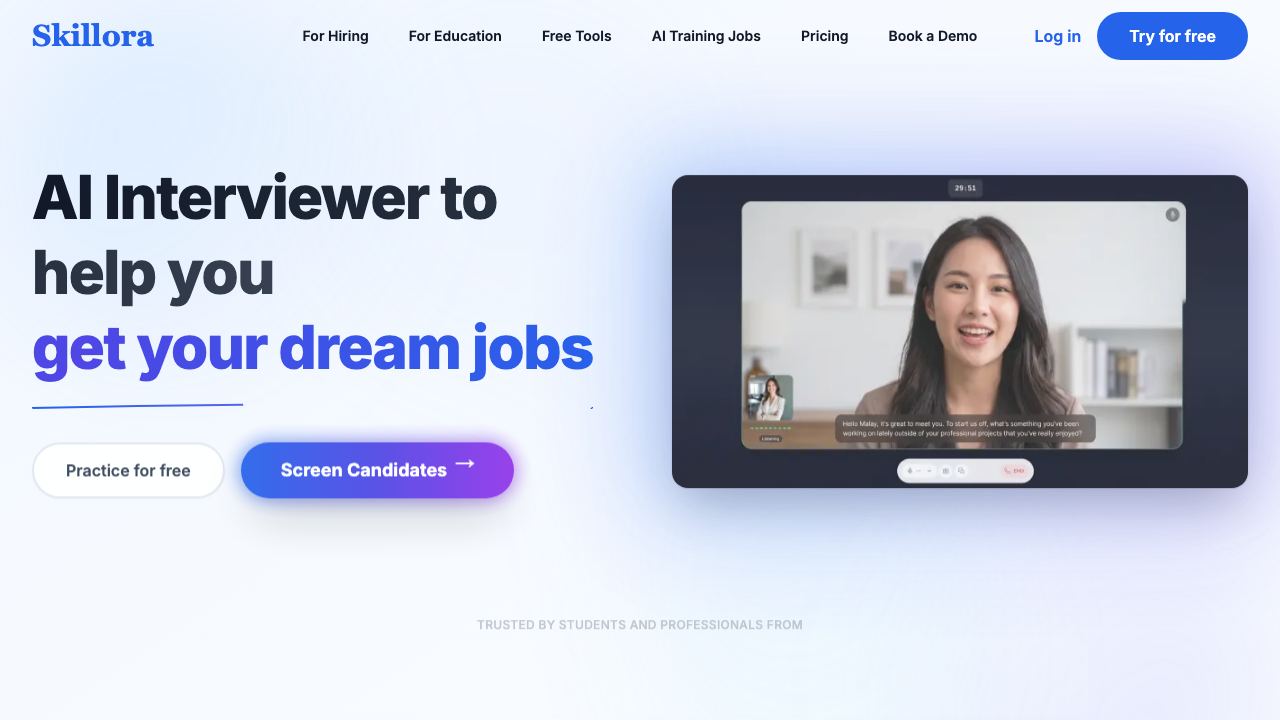 Skillora website screenshot