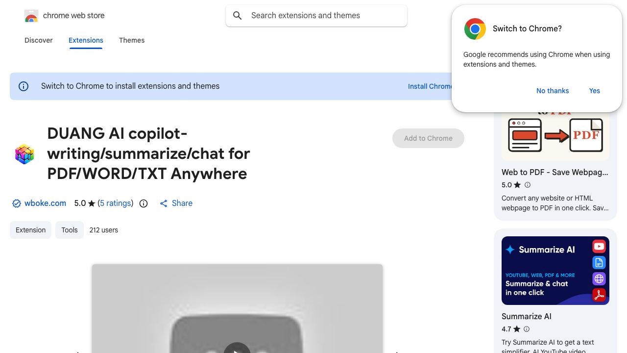 DUANG AI TAB-sidebar(Chat GPT、Gemini、copilot) Use AI Anywhere 网站截图