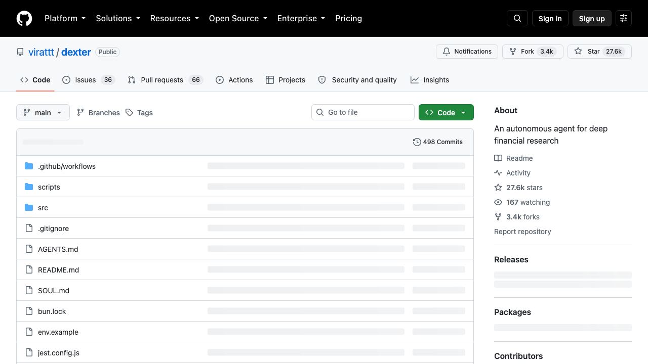 Dexter website screenshot