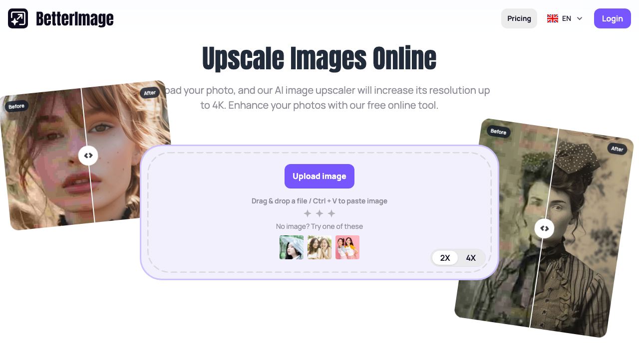 upscales.ai 网站截图