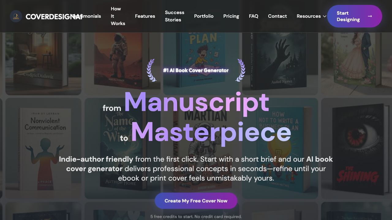 CoverDesign AI 网站截图