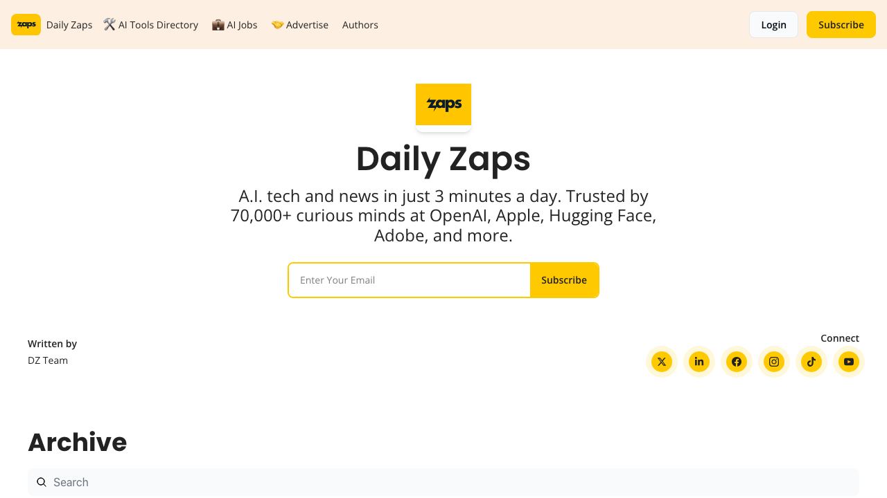 Daily Zaps 网站截图