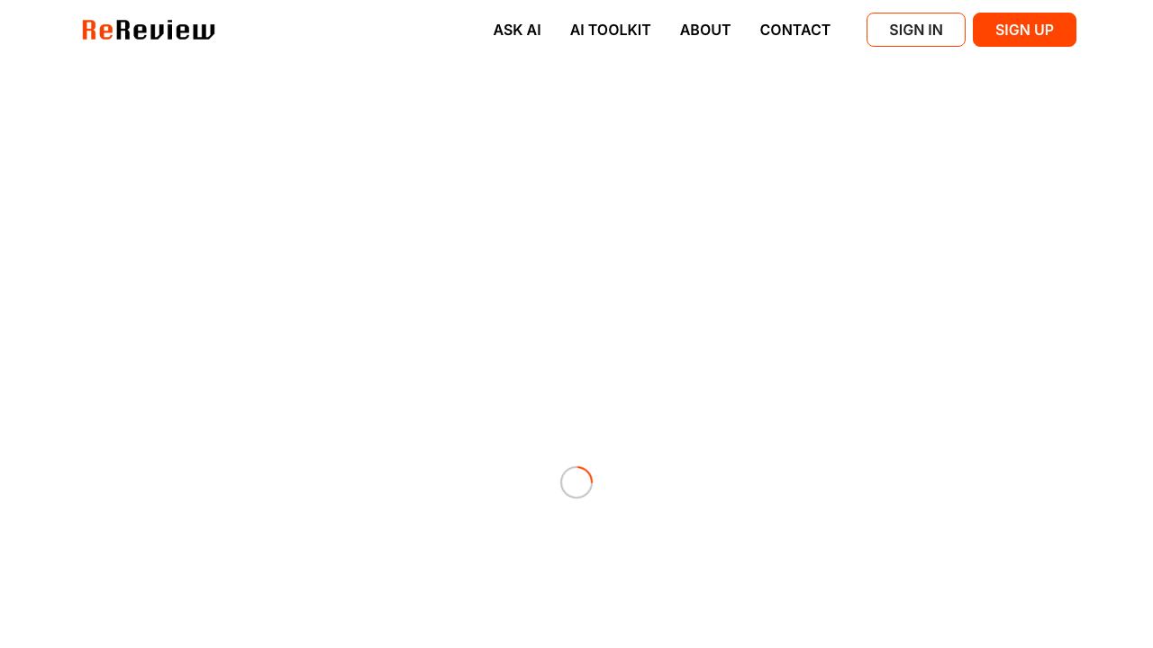 ReReview AI website screenshot