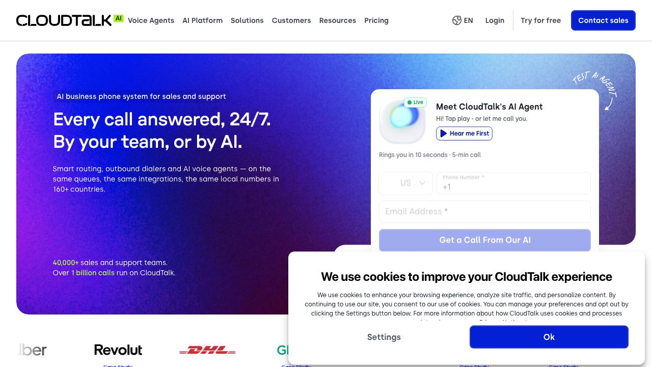 CloudTalk 网站截图