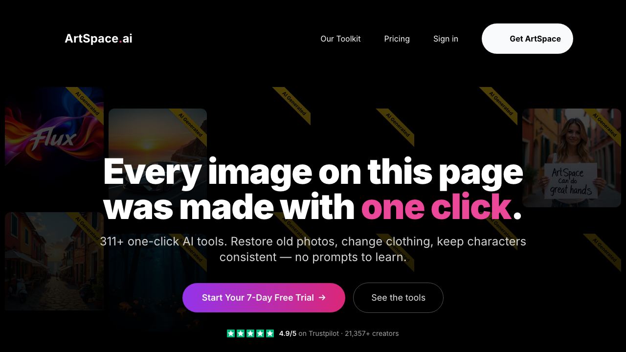 ArtSpace.ai 网站截图