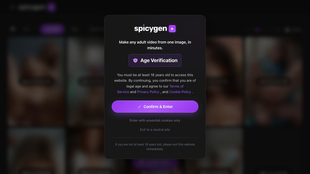 SpicyGen website screenshot
