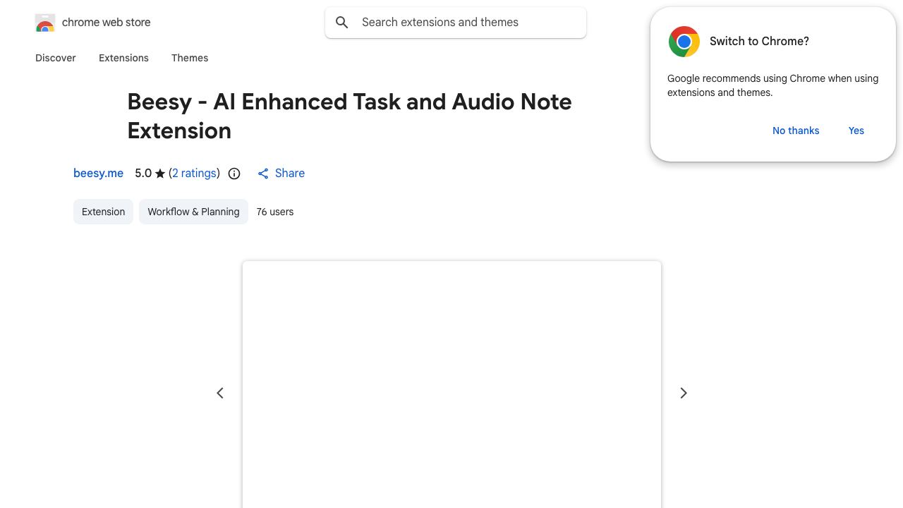 Beesy - AI Enhanced Task and Audio Note Extension 网站截图