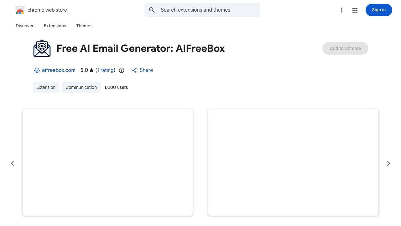 Free AI Email Writer Generator -AIFreebox 网站截图