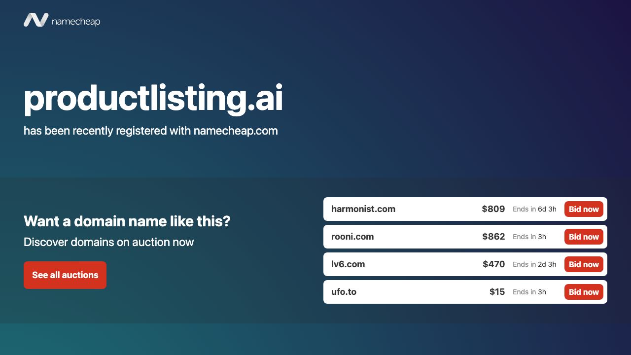 ProductListing.AI website screenshot