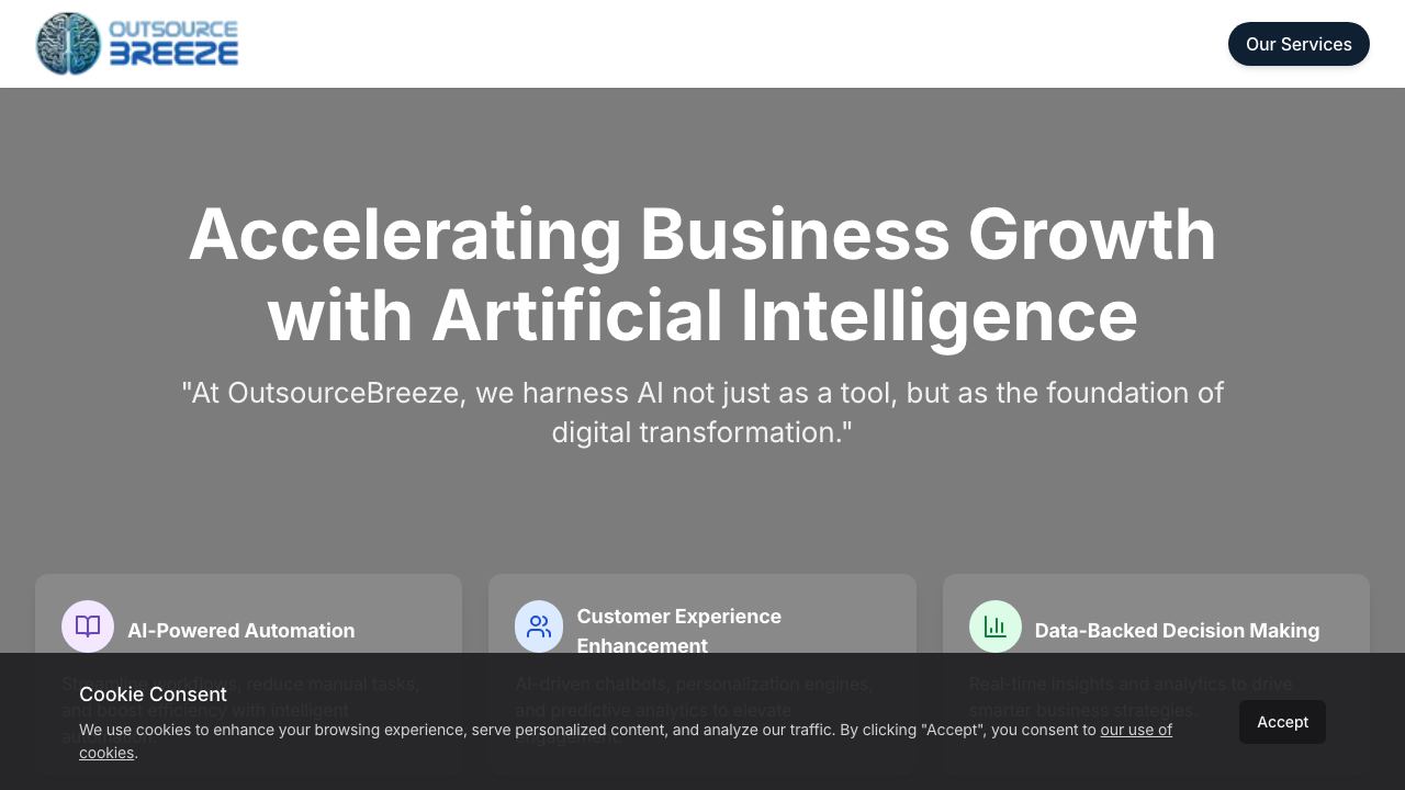 Outsource Breeze website screenshot