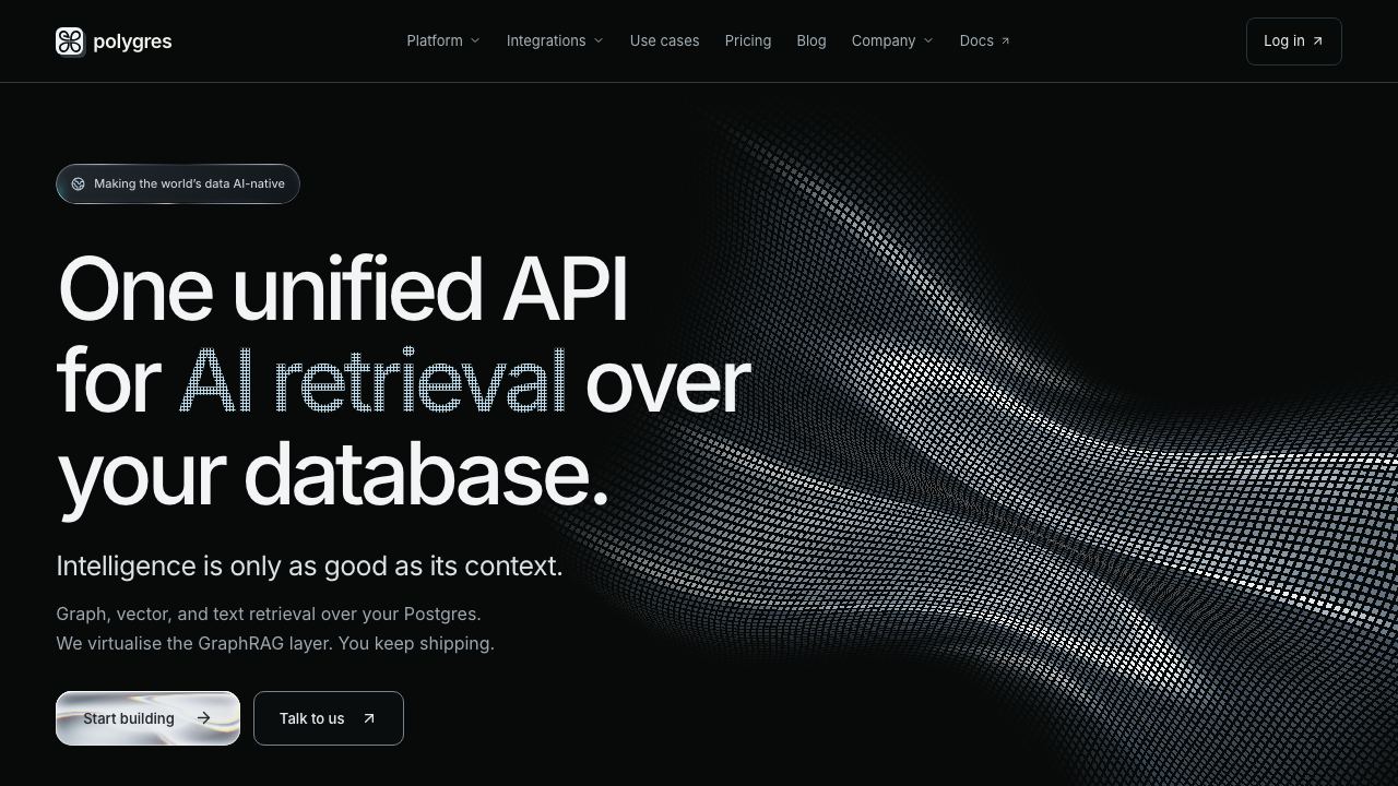 Polygres website screenshot