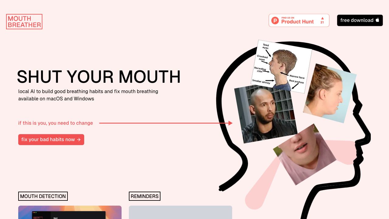 MOUTH BREATHER 网站截图