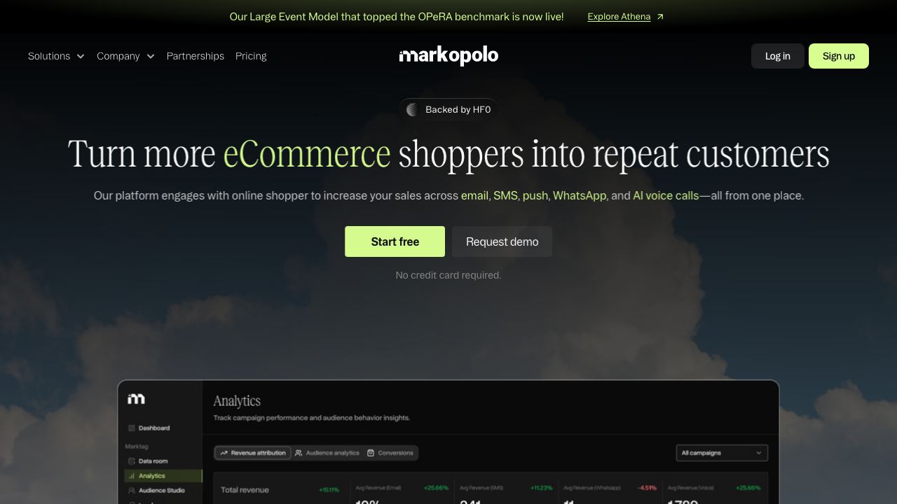Markopolo website screenshot