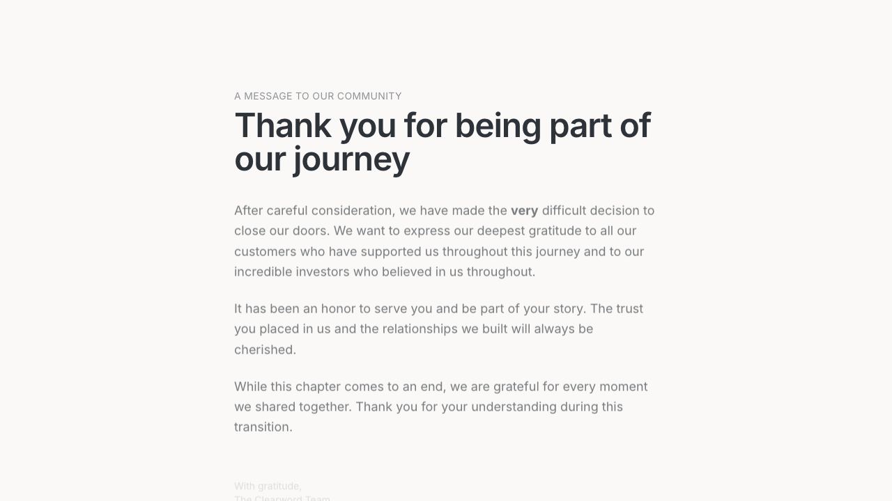 Clearword 网站截图