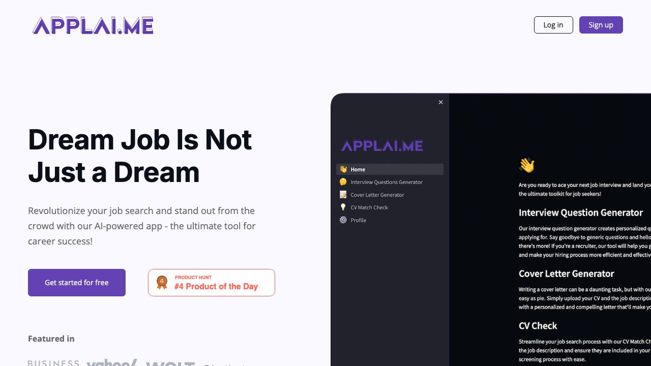 Applai.me website screenshot