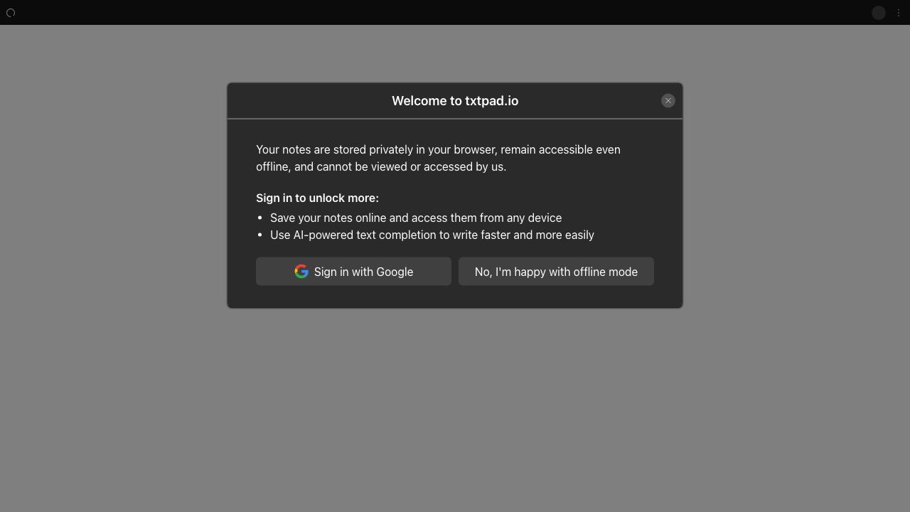 txtpad 网站截图