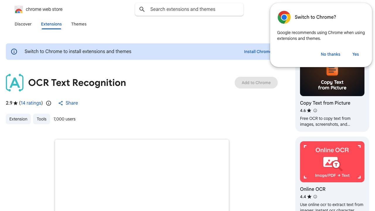 OCR Text Recognition 网站截图