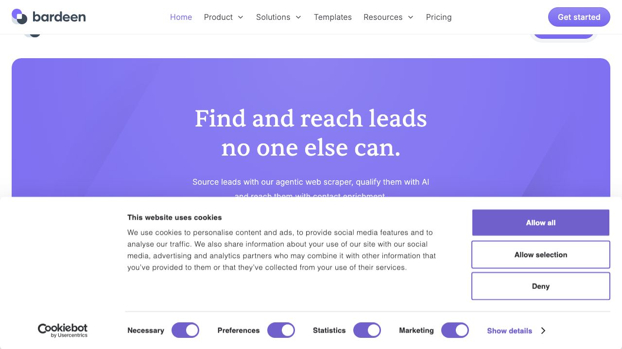 Bardeen AI website screenshot