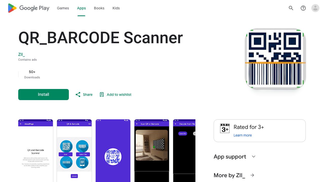QR and BARCODE  Scanner 网站截图