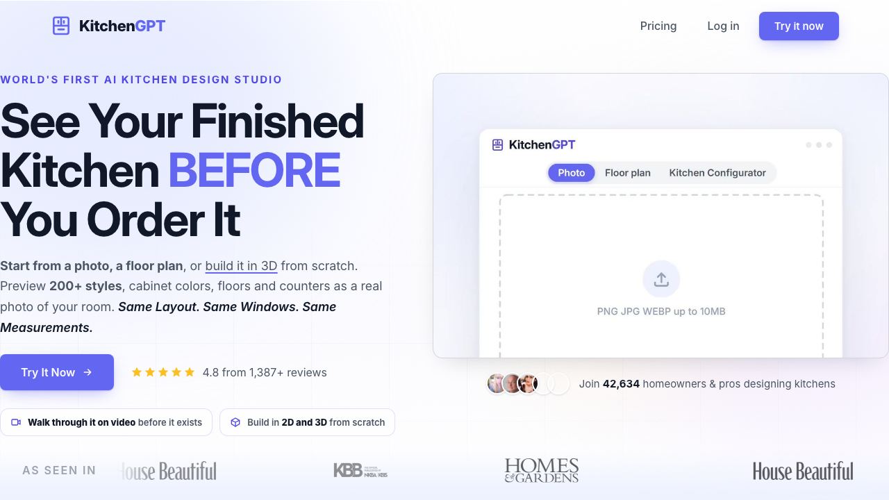 kitchenGPT.io 网站截图