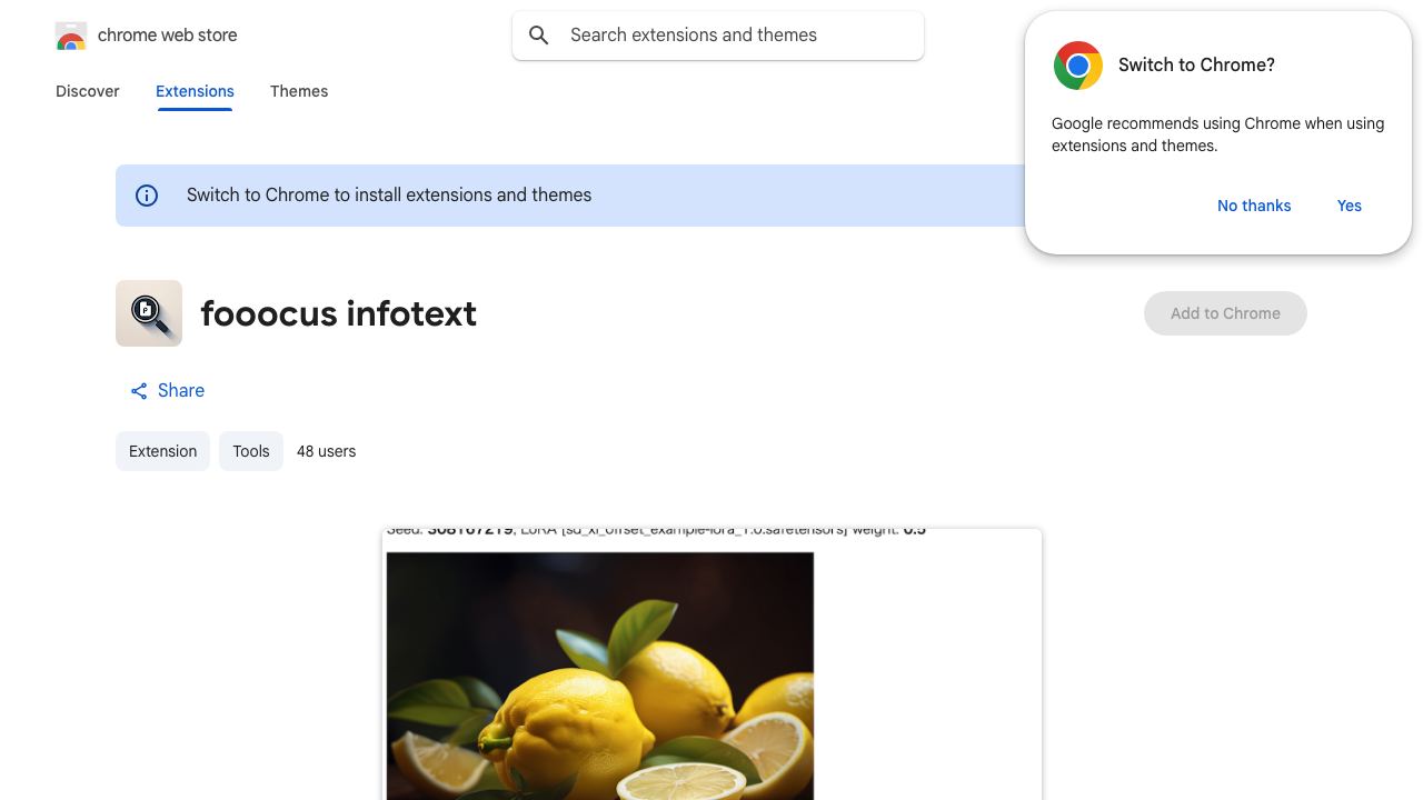 fooocus infotext 网站截图