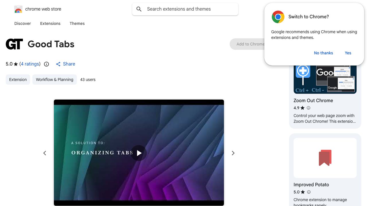 Good Tabs 网站截图