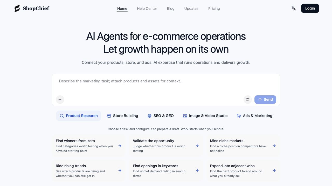 ShopChief website screenshot