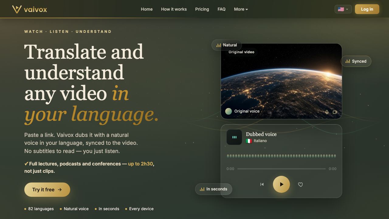 Vaivox website screenshot