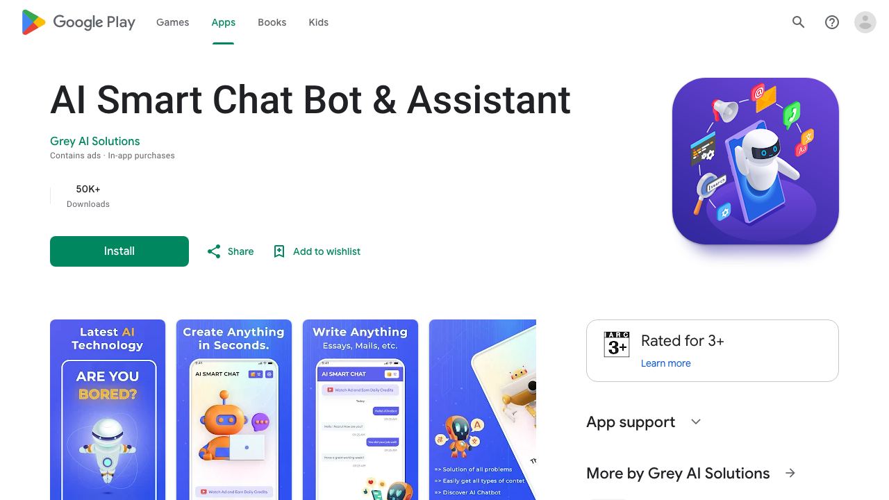 AI Smart Chat Bot & Assistant 网站截图