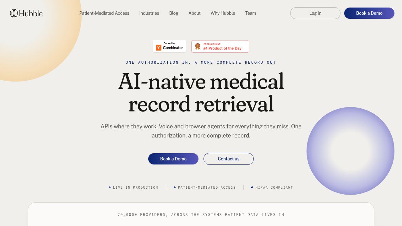Hubble AI 网站截图