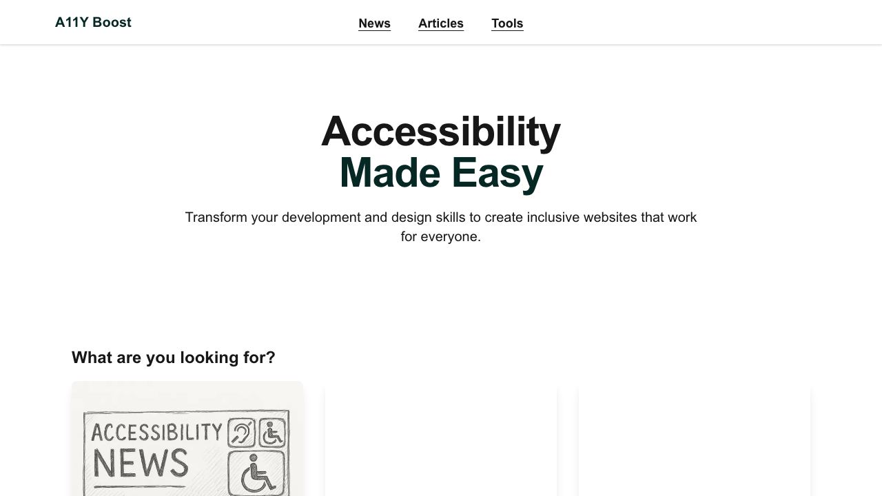A11YBoost 网站截图