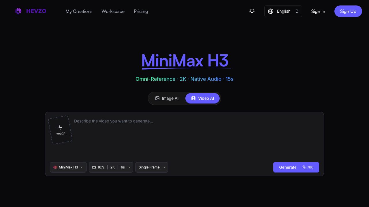 Hevzo 网站截图