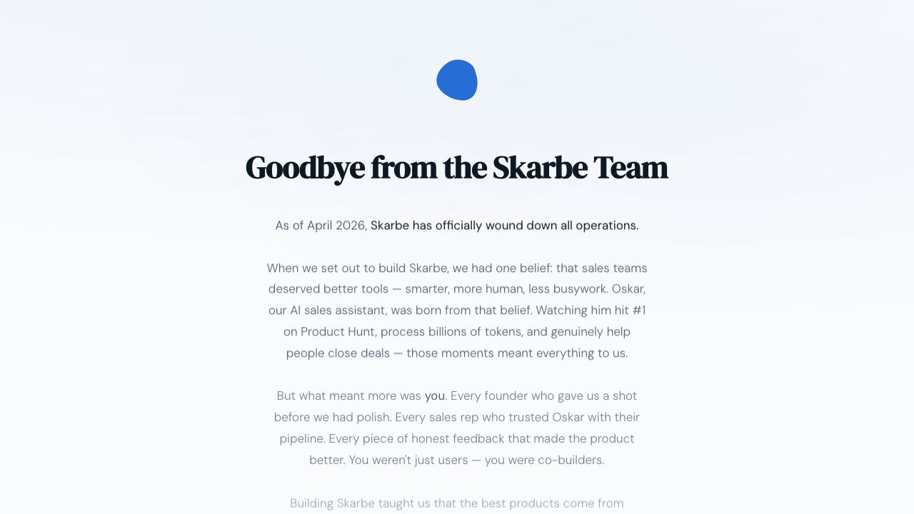 Skarbe website screenshot