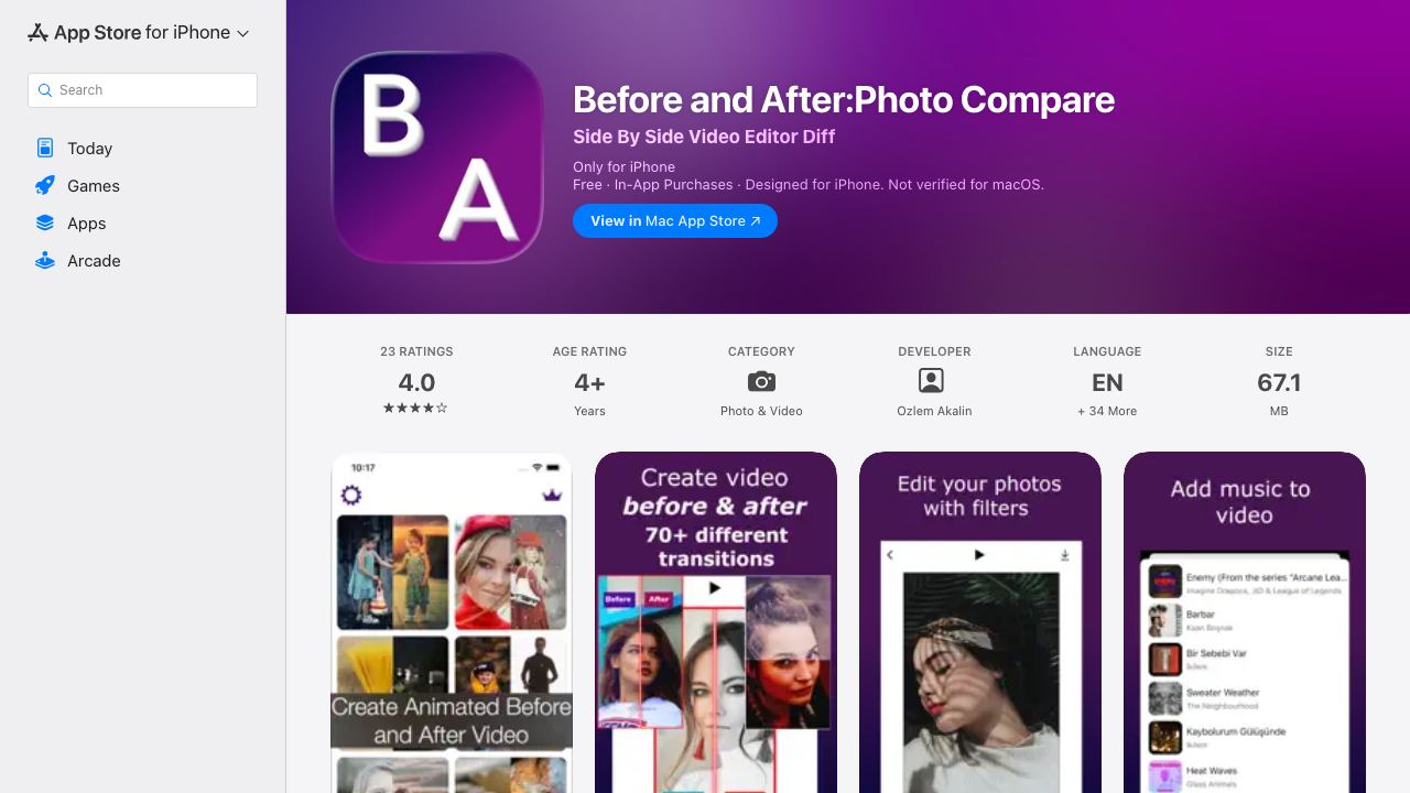 Before and After Photo Compare 网站截图