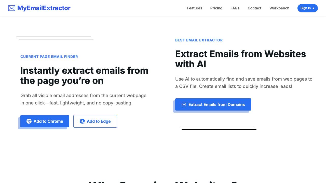 Free Email Extractor from Website 网站截图