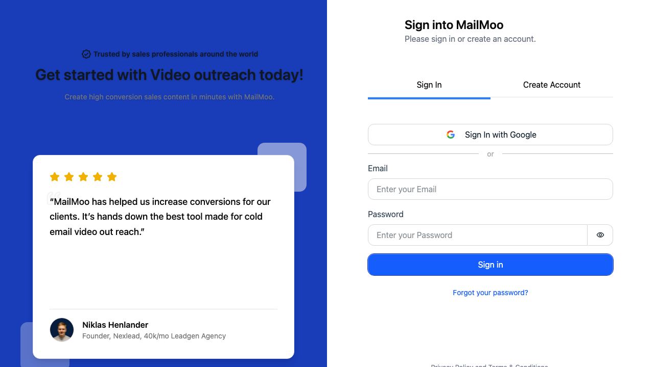 MailMoo 网站截图