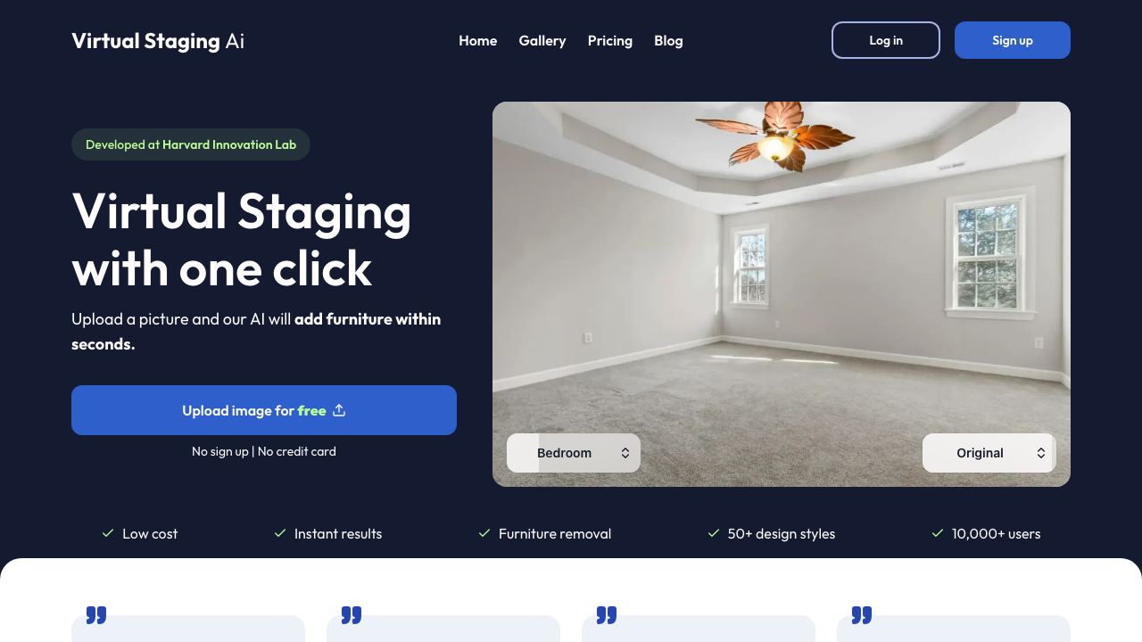 Virtual Staging AI 网站截图