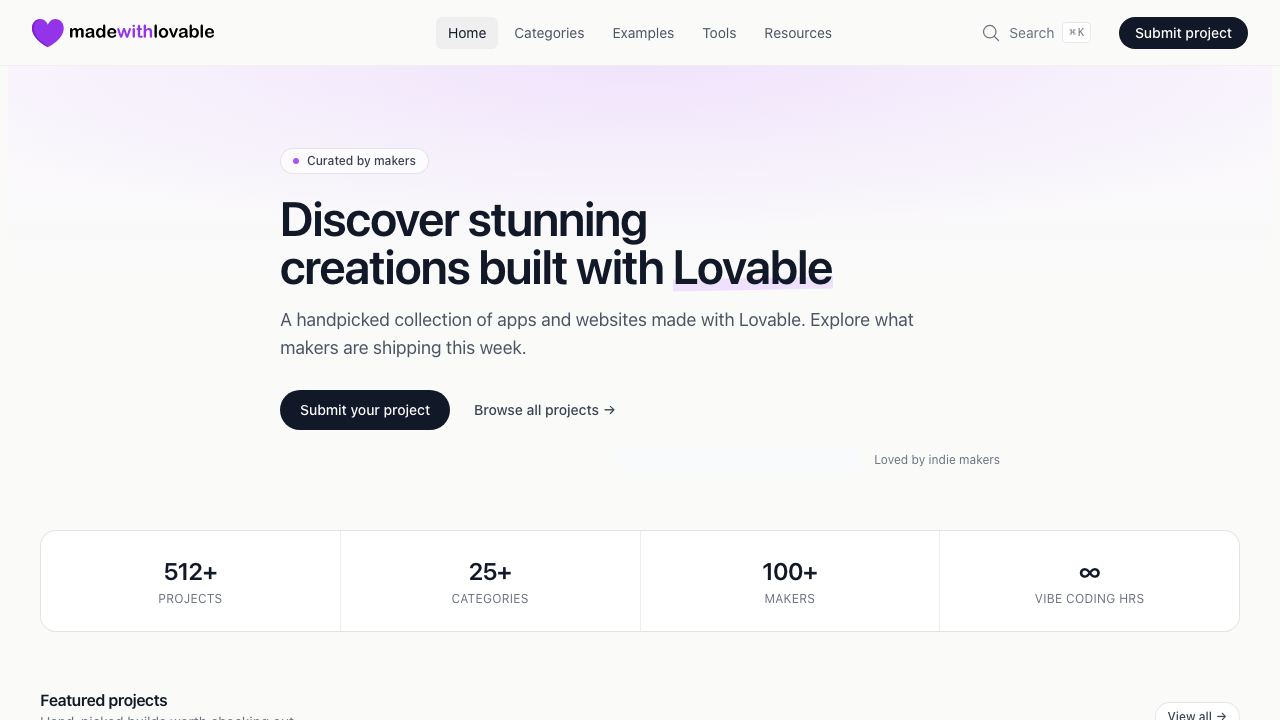 Made wtih Lovable 网站截图
