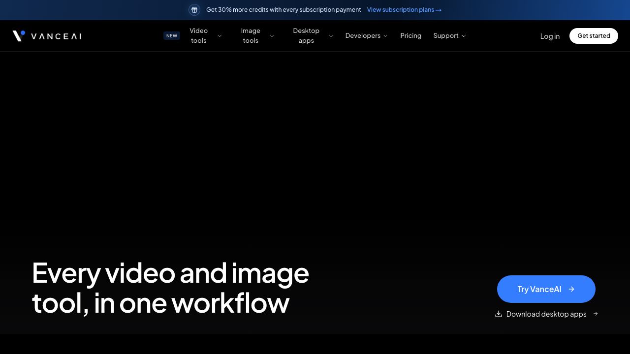 Vance Video AI 网站截图