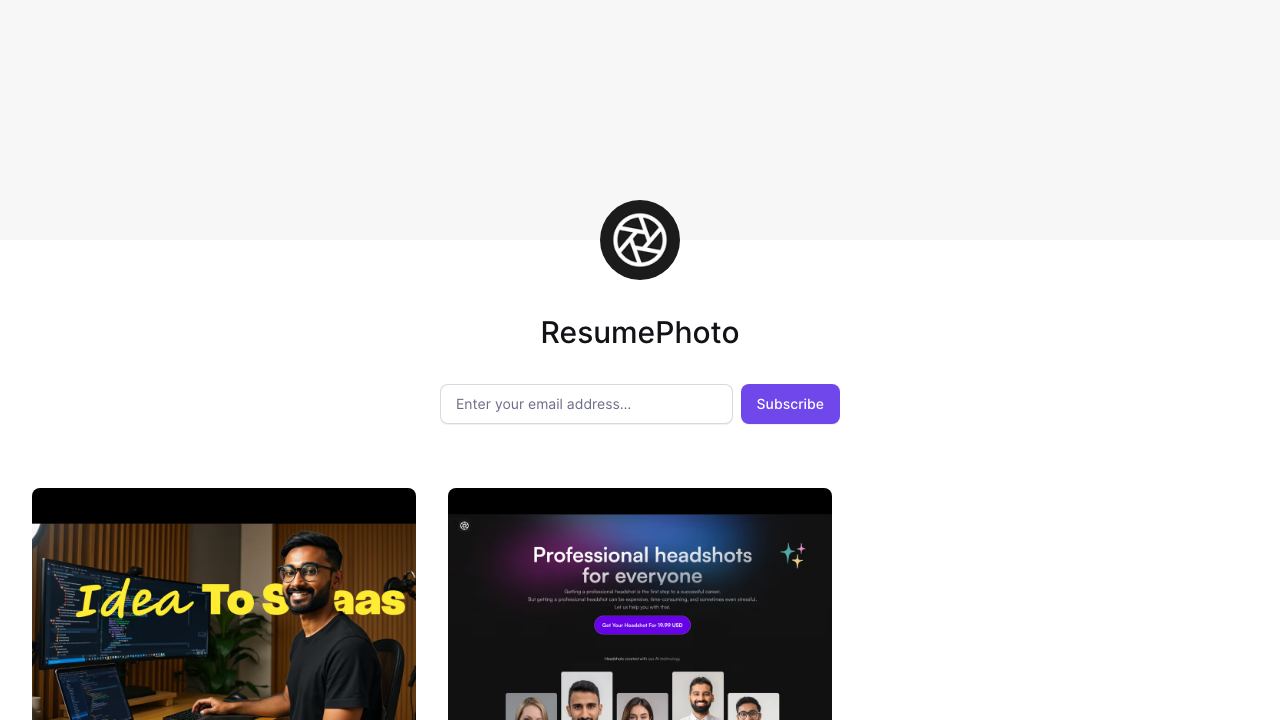 Resume Photo AI 网站截图