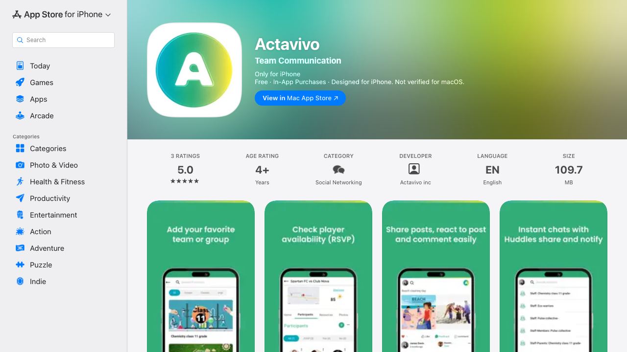 Actavivo 网站截图