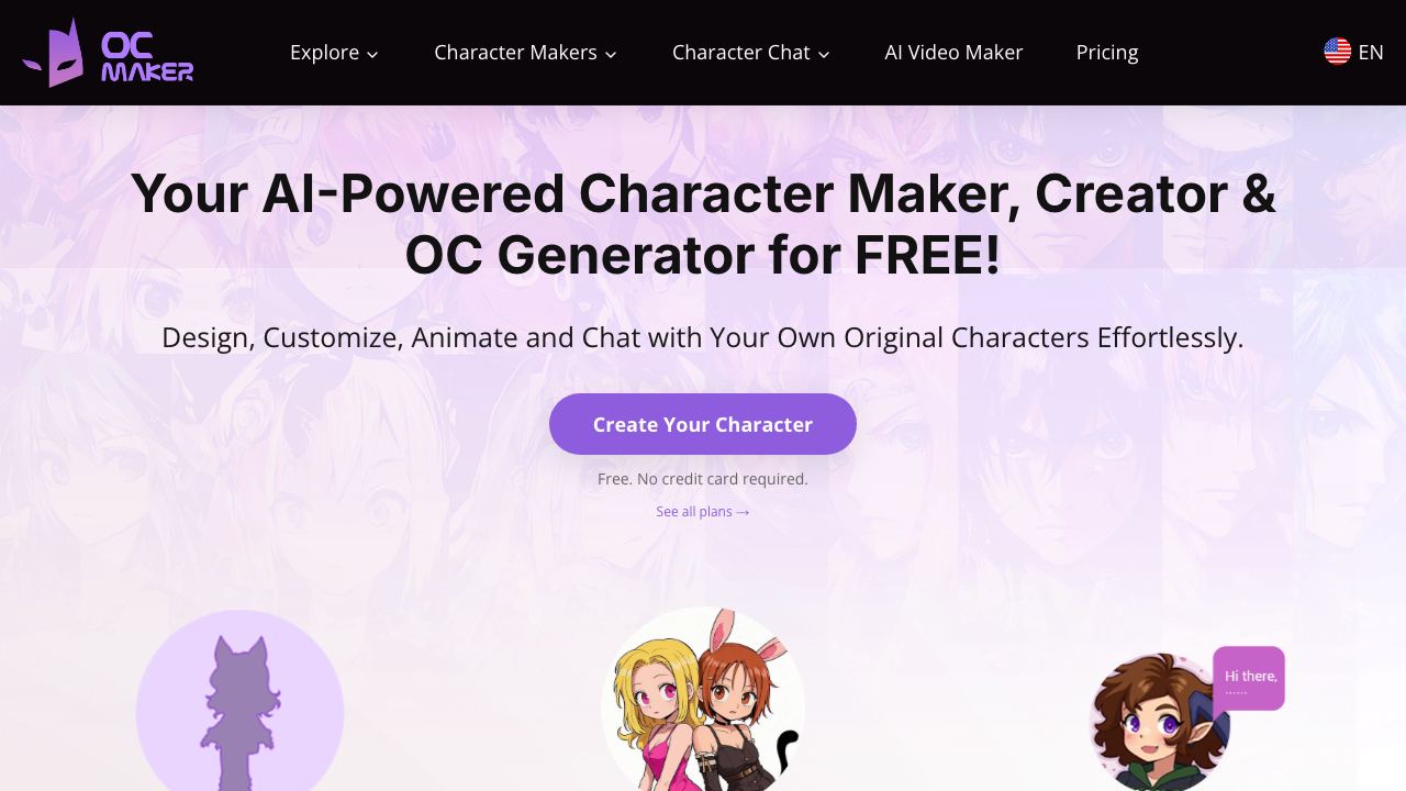 OC Maker: Create and Animate Your OCs 网站截图