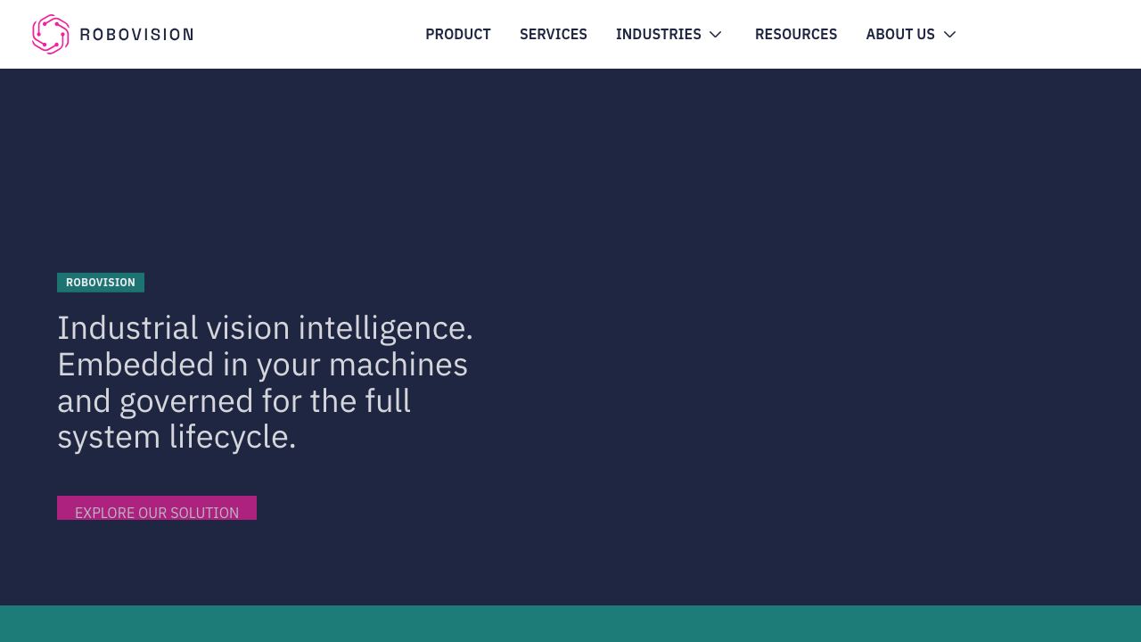 Robovision.ai website screenshot
