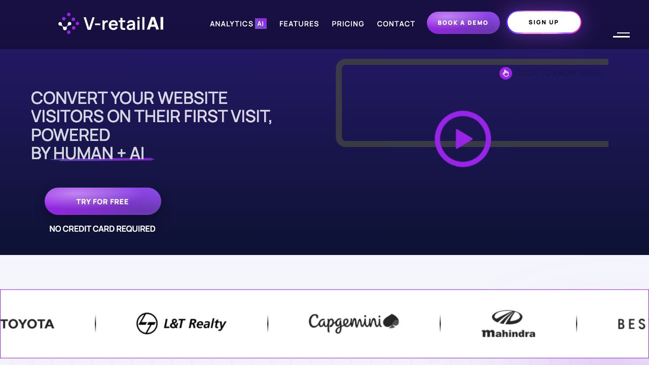 V-retail website screenshot