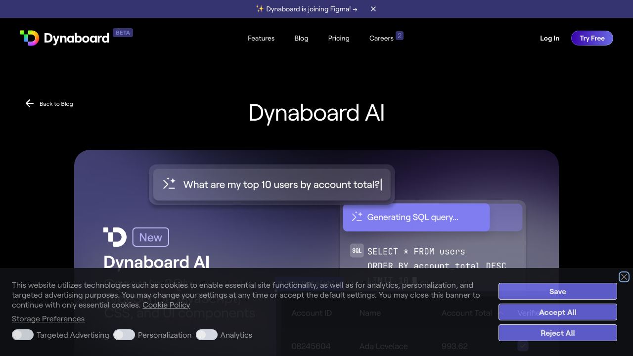 Dynaboard AI 网站截图