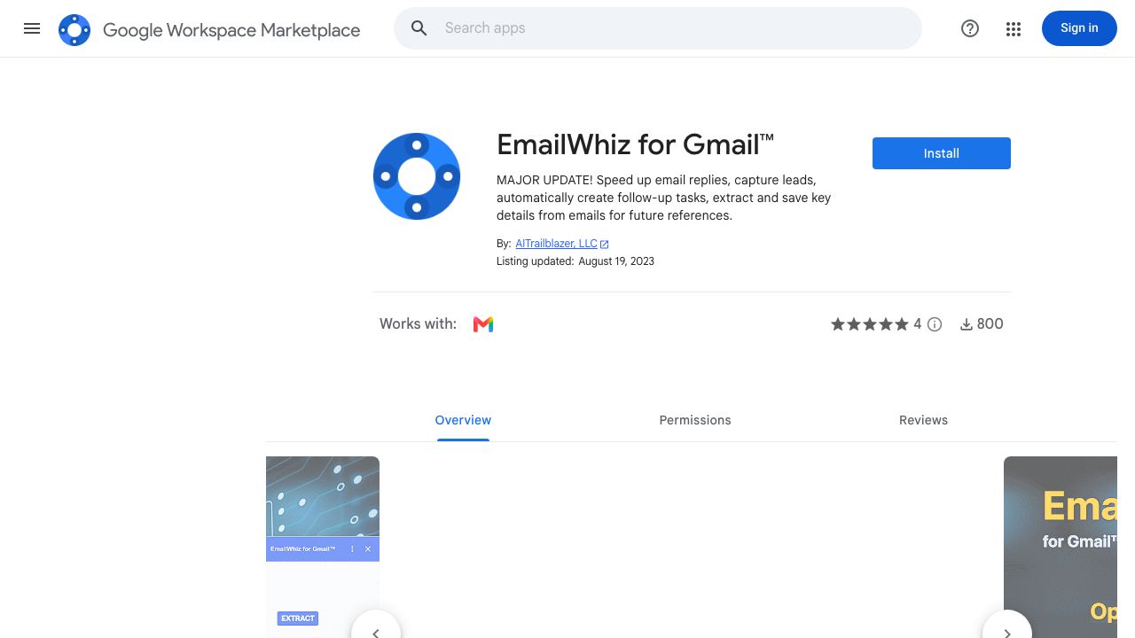 AIT Contacts Extractor for Gmail™ 网站截图